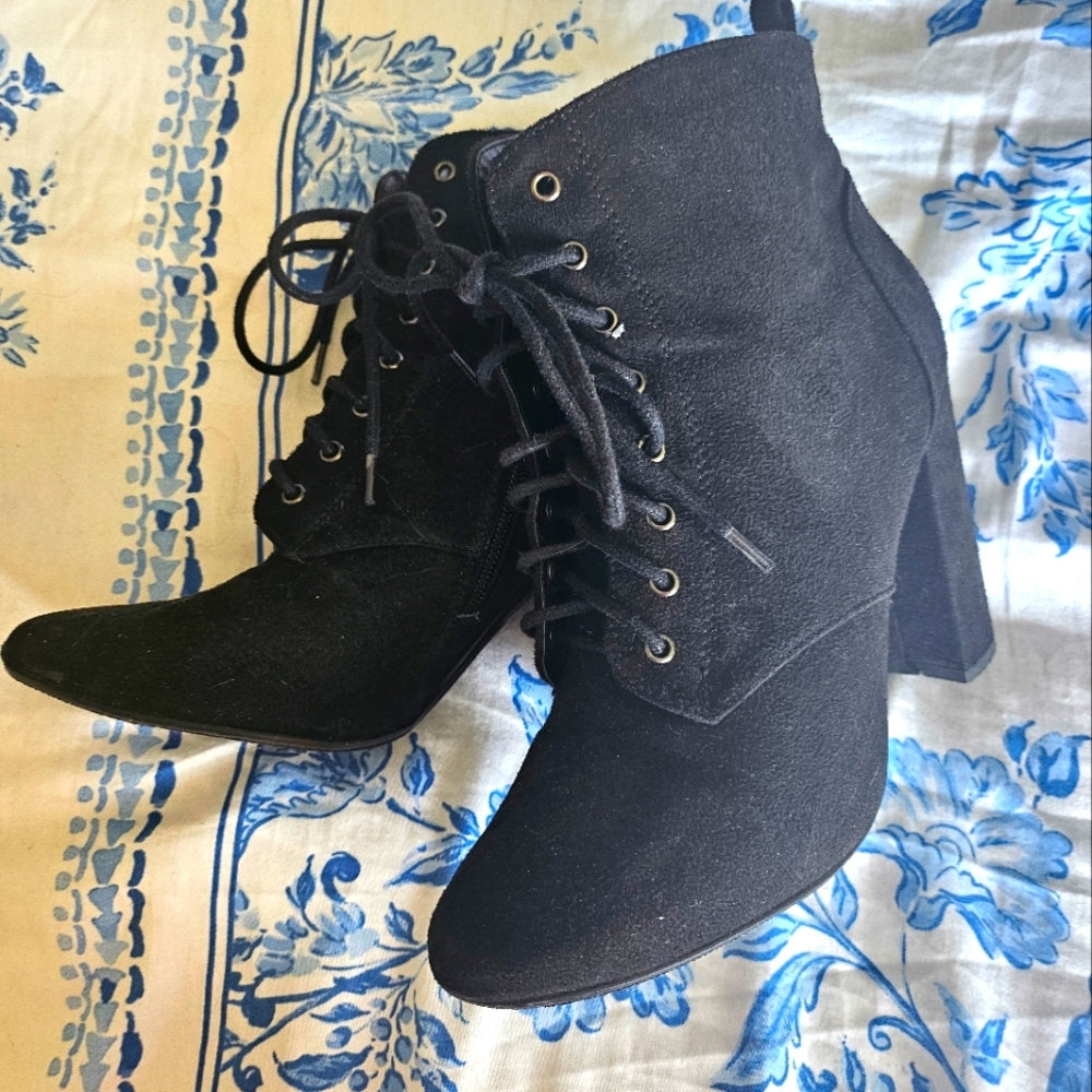 Velvet Heeled Boots